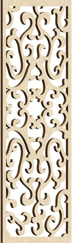 Vista 172 de 9 3/8 pulgadas de ancho x 24 3/8 pulgadas de alto x 1/4 de alto Smithfield paneles de pared de madera con calado, abedul