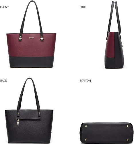 Vista 2 de Bolso de mano de moda para mujer, bolso de hombro, asa superior, juego de 4 piezas