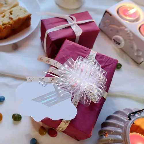 Vista 9 de EXCEART 20 lazos de regalo de organza grandes para envolver regalos, cinta blanca para Navidad, vacaciones, cumpleaños, boda, regalo, floristería