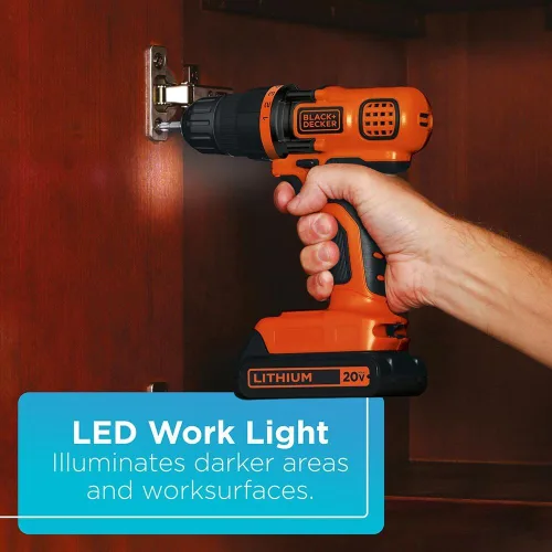 Vista 6 de [Usado] Black & Decker LDX120C taladro/propulsor por iones de litio sin cable 20-volt MÁX.