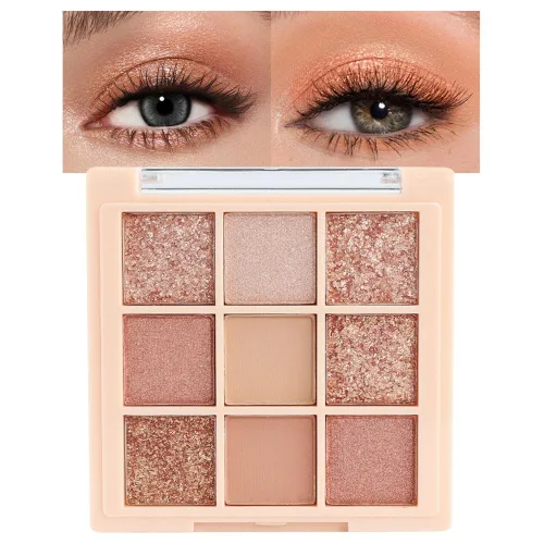 Vista 23 de CAKAILA Paleta de sombra de ojos mate de 10 colores, color gris y gris topo, paleta de sombra de ojos neutra, paleta de maquillaje de larga