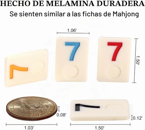 Vista 4 de Juego original de Rummy Cube para 2-4 jugadores, juegos de mesa familiares