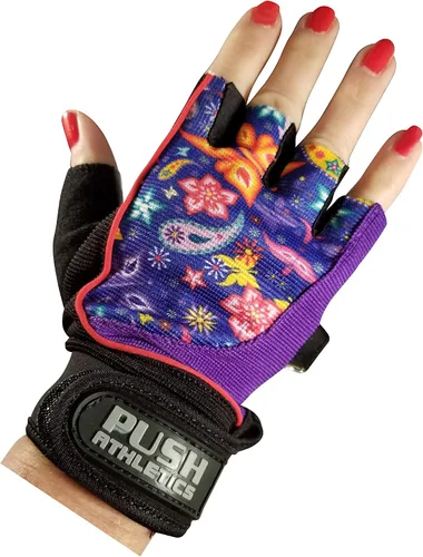 Vista 5 de Guantes de entrenamiento para mujer ligeros con palmas acolchadas de gel y cierre de velcro súper fuerte y disponibles los estilos más populares