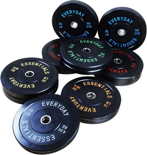 Vista 4 de Fitvids Placas de Tope Olímpicas de 2 Pulgadas, Placas de Peso Perfectas para Levantamiento de Pesas y Entrenamiento de Fuerza, Múltiples Pesos