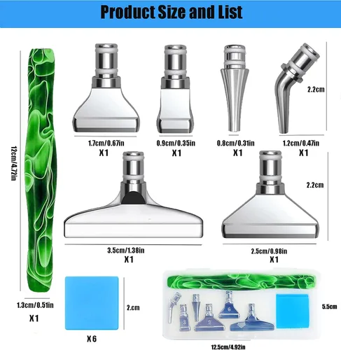 Vista 2 de Heyseri 14 piezas de accesorios y herramientas de arte de diamantes ergonómicos bolígrafos de arte de diamantes exquisitos puntas de bolígrafo