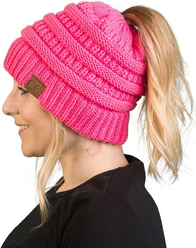 Vista 71 de Funky Junque - Gorro para mujer con ranura para cola de caballo