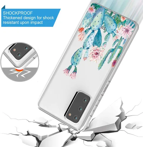 Vista 7 de Funda para Galaxy S20 FE (2020), Galaxy S20 FE 5G para niñas y mujeres, a prueba de golpes, transparente, suave, flexible, TPU delgada, funda