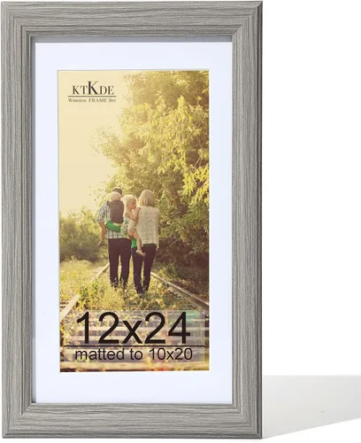 Vista 23 de KTKDE Portarretratos gris de 8 x 10 pulgadas con paspartú extraíble para fotos de 5 x 7 pulgadas, vidrio real para portarretratos de 8 x 10
