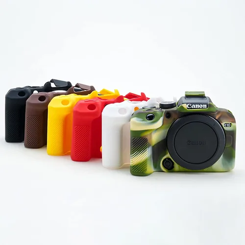 Vista 8 de Rieibi EOS R10 - Funda de silicona para cámara digital Canon eos R10 - Funda protectora de silicona para Canon R10 - Negro