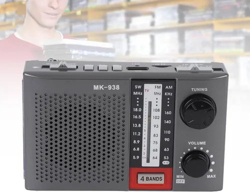 Vista 8 de Radio portátil AM FM para personas mayores, estéreo AM FM SW bandas completas Radio vintage con antena, perilla de sintonización grande, linterna