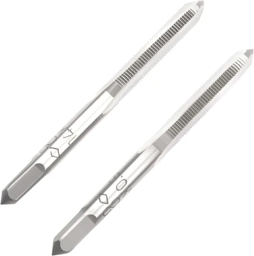 Vista 52 de M2 X 0.4 Mano métrica de grifo, mano derecha M2 X 0.016 in roscado mano grifo 1 par M2 X 0.4 Hand Tap 1Pair, Made of Alloy Tool Steel, Includes a