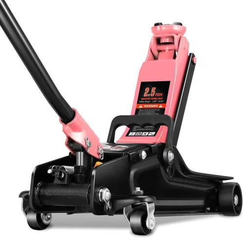 Vista 13 de Auto Dynasty Gato de piso de perfil bajo de 3 toneladas, gato hidráulico de acero resistente para automóvil con bomba de elevación rápida de Negro