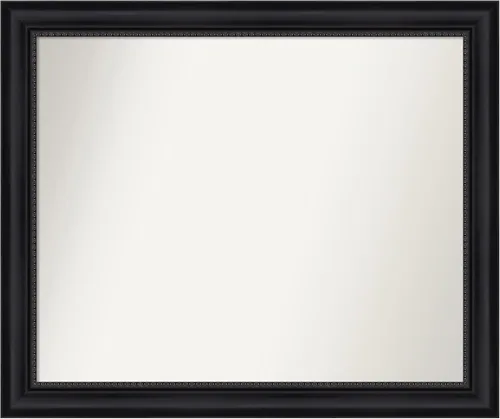 Vista 320 de Amanti Art Espejo personalizado, espejo de baño negro Astor, espejo de pared o espejo de tocador de baño sobre el fregadero (25 x 25 pulgadas)
