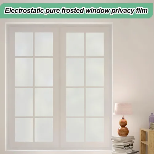 Vista 7 de vivinin Película de vidrio esmerilado para ventana, 17.3 x 236.2 pulgadas, película de privacidad anti UV, película de privacidad para ventana