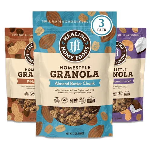 Vista 8 de Granola de trozos de mantequilla de almendras con azúcar reducida