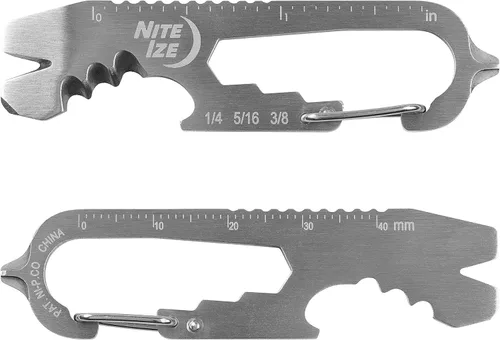 Vista 10 de Nite IZE KMTSE-11-R3 DoohicKey Llavero Multiherramienta, 1 Unidad (Paquete de 1), Acero Inoxidable