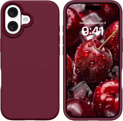Vista 84 de GUAGUA Funda compatible con iPhone 17 Pro Max de 6.9 pulgadas, silicona líquida, goma de gel suave, delgada, forro de microfibra delgada