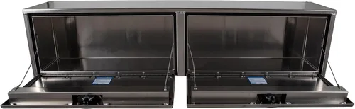 Vista 3 de Buyers Products 1751651 - Caja de camión de aluminio plateado con tapa superior, 72 x 13 x 16 pulgadas, Fabricada en EE. UU., Grado profesional