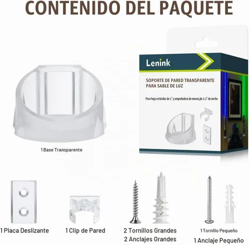 Vista 7 de Lenink Montaje en Pared para Sables de Luz Transparente, Paquete de 1 Soporte para Sables de Luz Compatible con Sables de Luz de Galaxy’s Edge