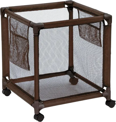 Vista 2 de Cubo organizador pequeño con ruedas para piscina, (18 pulgadas de ancho x 18 pulgadas de largo x 20 pulgadas de alto), estilo marrón 417244