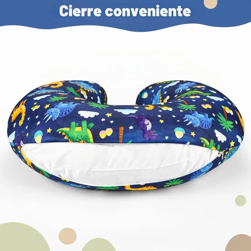 Vista 7 de Hooyax Funda de almohada de lactancia impermeable para bebé, fundas elásticas para almohadas de lactancia materna, adorable funda de almohada