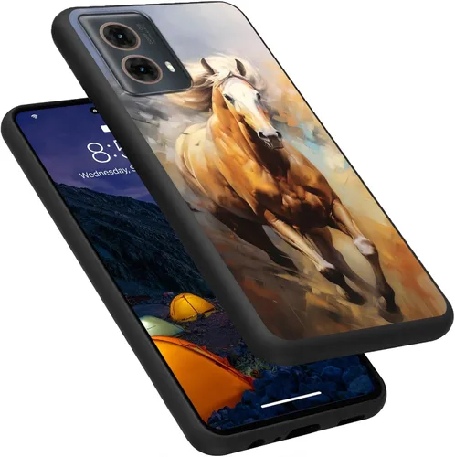Vista 193 de Funda para Motorola Moto G Play 4G 2024, delgada y ligera, de silicona de TPU suave, color negro, ultrafina, para Motorola Moto G Play 4G 2024, Art