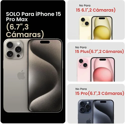 Vista 6 de FireNova Funda diseñada para iPhone 15 Pro Max, funda de teléfono de silicona mejorada [protección de cámara] con [2 protectores de pantalla], forro
