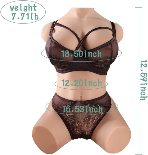 Vista 5 de Jaspik - Muñeca sexual masculina, masturbador masculino, muñeca sexual realista Torso con nalga 3D, muñeca sexual masculina con vaginal apretado