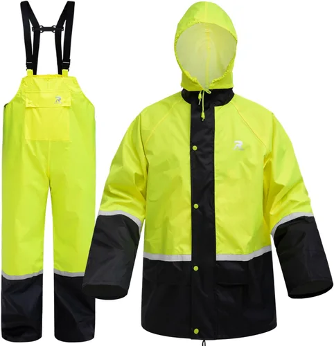Vista 8 de RainRider Trajes impermeables y transpirables para hombres - Abrigo de lluvia Oxford duradero con pantalones