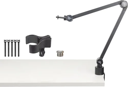 Vista 4 de Soporte de micrófono de escritorio ajustable flexible Brazo del auge del micrófono para el montaje superior del arte de la cocina de la transmisión
