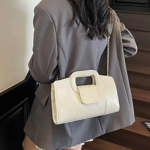 Vista 3 de Bolso de mano para mujer, estilo vintage, con solapa, bolso de mano de noche