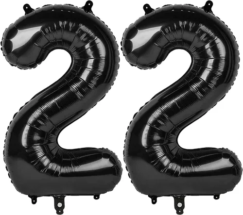 Vista 368 de Globo negro de 40 pulgadas con números del 0 al 9 (cero-nueve), globo de cumpleaños de gran tamaño, globo de helio de aluminio con números grandes