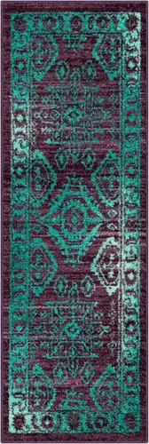 Vista 10 de Alfombrilla Maples Rugs, modelo Georgina Accent, Tela, Azul Marino/Verde