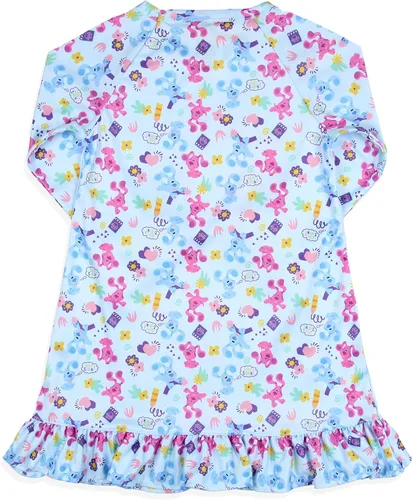 Vista 4 de INTIMO Nickelodeon - Camisón de pijama para niñas pequeñas, color azul, Azul
