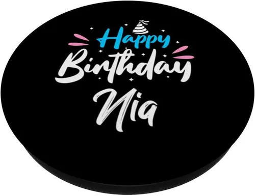 Vista 2 de Feliz cumpleaños Nia PopSockets intercambiables PopGrip