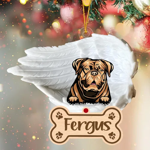 Vista 99 de Adorno de perro afgano de 1 ángel, adorno acrílico 2D personalizado conmemorativo para perros, regalo por pérdida de mascotas, regalo
