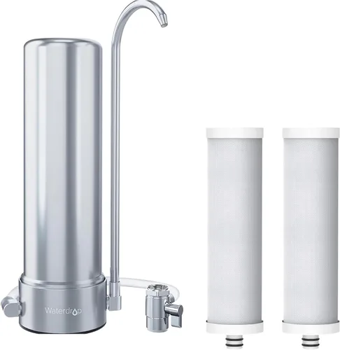 Vista 15 de Waterdrop Filtro de agua para grifo de fregadero, sistema de filtro de agua de encimera de 4000 galones y recordatorio de vida del filtro, reduce
