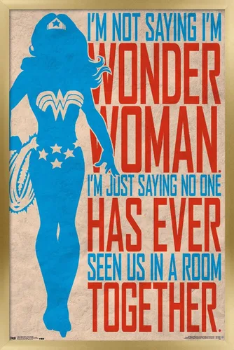 Vista 15 de Trends International DC Comics - Póster de pared de identidad secreta, Mujer Maravilla, 14.725 x 22.375 pulgadas, versión enmarcada de madera