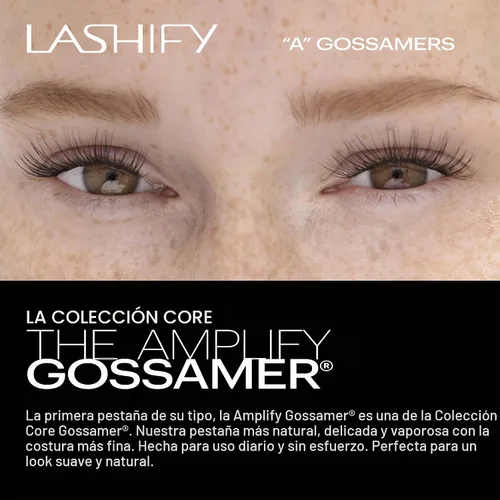 Vista 2 de Lashify Amplify - Extensiones de pestañas Gossamer DIY de 0.551 pulgadas, color negro, pestañas postizas fáciles para un aspecto natural