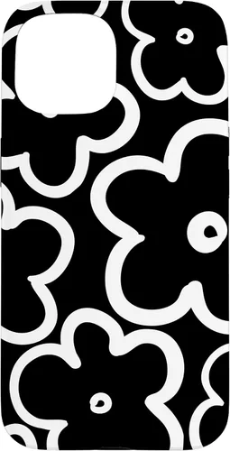 Vista 6 de Cute Flower Pattern Large Wildflower Black and White Floral Case for iPhone 17