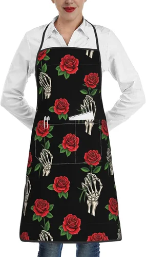 Vista 14 de Delantal de regalo de Navidad para mamá, divertido delantal de cocina con diseños festivos