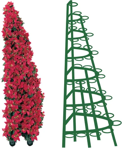 Vista 9 de Creative Displays - Estante redondo completo para árbol de Pascua de 106 FB, marco vertical independiente de jardín, ideal para flores de Pascua