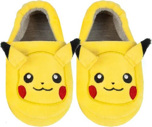 Vista 2 de Pokemon Pikachu - Pantuflas para niños y niñas con personajes 3D, Amarillo