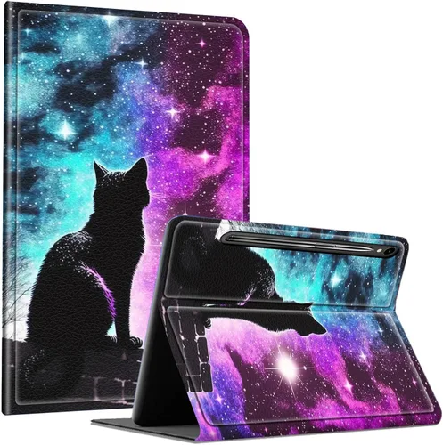 Vista 44 de Slim Case for Samsung Galaxy Tab S10 Lite / S10 FE / S9 FE 10.9" & Galaxy Tab S9 11", Multi-Angle Stand PU Leather Smart Folio Cover with Soft TPU