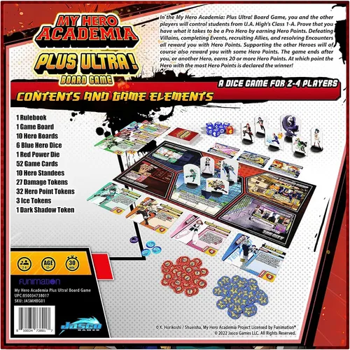 Vista 4 de My Hero Academia Plus Ultra Board - Juego de estrategia para adultos y adolescentes, a partir de 14 años, 2 a 4 jugadores, tiempo de juego promedio