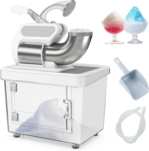 Vista 11 de Máquina de cono de nieve ARLIME, máquina de hielo afeitada comercial de 660 LBS/H 300W Plateado