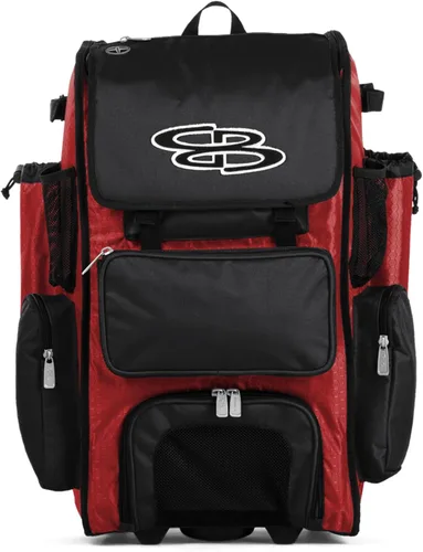 Vista 104 de Boombah Rolling Superpack - Bolsa para equipo de béisbol/sóftbol, varios colores, mango telescópico y capacidad para 4 murciélagos, versión