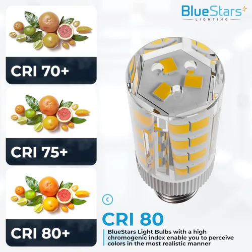 Vista 5 de BlueStars WE05X20431 Bombilla LED para tambor de secadora 3.5W 120V E12 Base de candelabro 3000K blanco cálido - Para GE Whirlpool Kenmore
