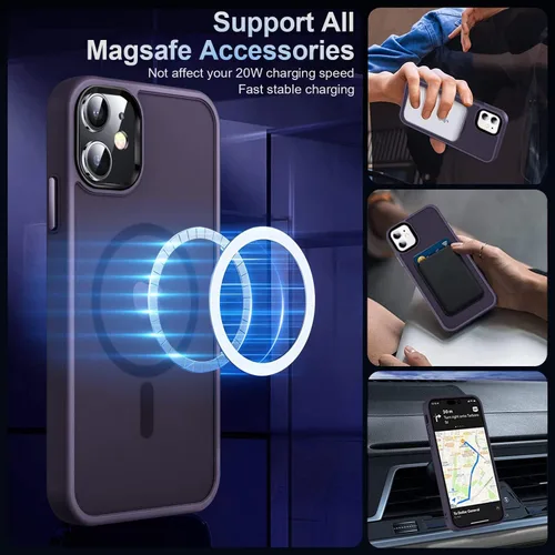 Vista 249 de MOCCA - Funda magnética resistente para iPhone XR de 6.1 pulgadas, compatible con MagSafe, funda con protección contra caídas de grado militar