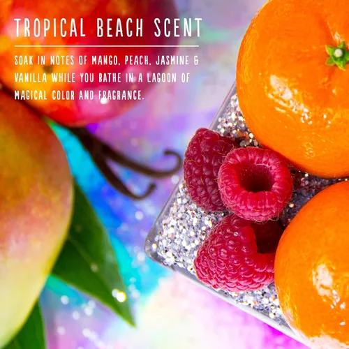 Vista 4 de Hallu Tropical Beach - Bomba de baño de geoda de 3.00 oz cada una, paquete de 6